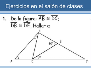 Ejercicios en el salón de clases 