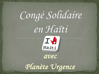 Congé Solidaire HaïTi