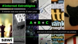 SAWI – INTERNET ESTRATÉGICABranding OnlineMelhorar sua percepção de marca nas redes, fazendo com que o nome da sua empresa ou seu produto encontre vozes ressonantes e apareça cada vez mais e melhor nas mídias sociais.