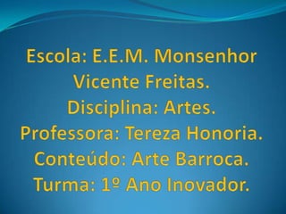 Conhecendo a arte barroca