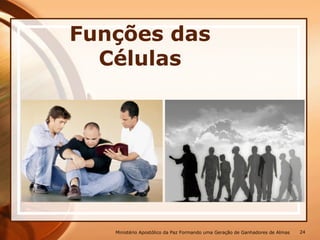 Funções das
Células
Ministério Apostólico da Paz Formando uma Geração de Ganhadores de Almas 24
 