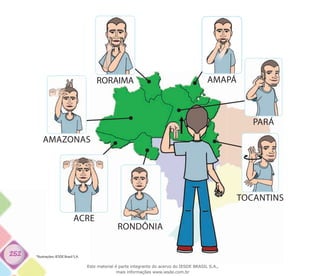 252
AMAPÁ
ACRE
RONDÔNIA
PARÁ
TOCANTINS
RORAIMA
AMAZONAS
*Ilustrações: IESDE Brasil S.A.
Este material é parte integrante do acervo do IESDE BRASIL S.A.,
mais informações www.iesde.com.br
 