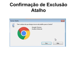 Confirmação de Exclusão
Atalho
 