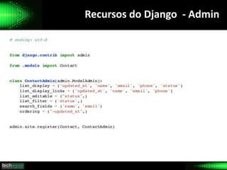Recursos do Django - Admin
 