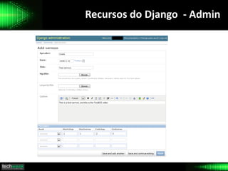 Recursos do Django - Admin
 