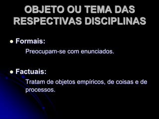 CLASSIFICAÇÃO DE WUNDT