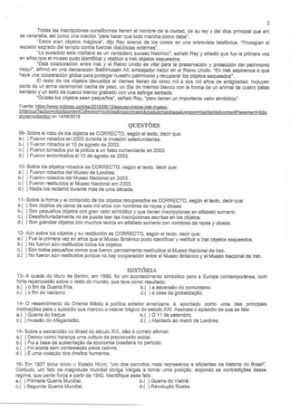 Vestibular UVA 2018.2 (Conhecimentos Gerais)