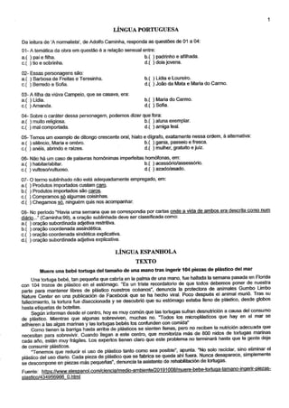 Prova Vestibular da UVA 2020.1