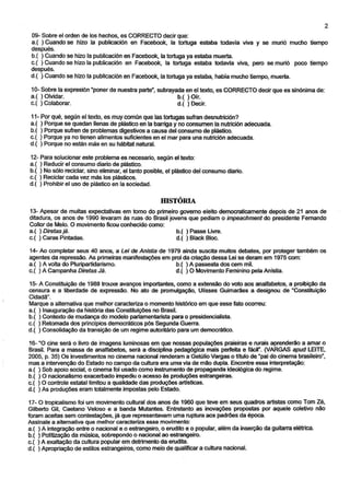 Prova Vestibular da UVA 2020.1