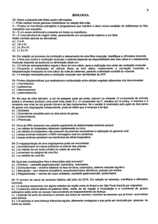 Prova Vestibular da UVA 2020.1