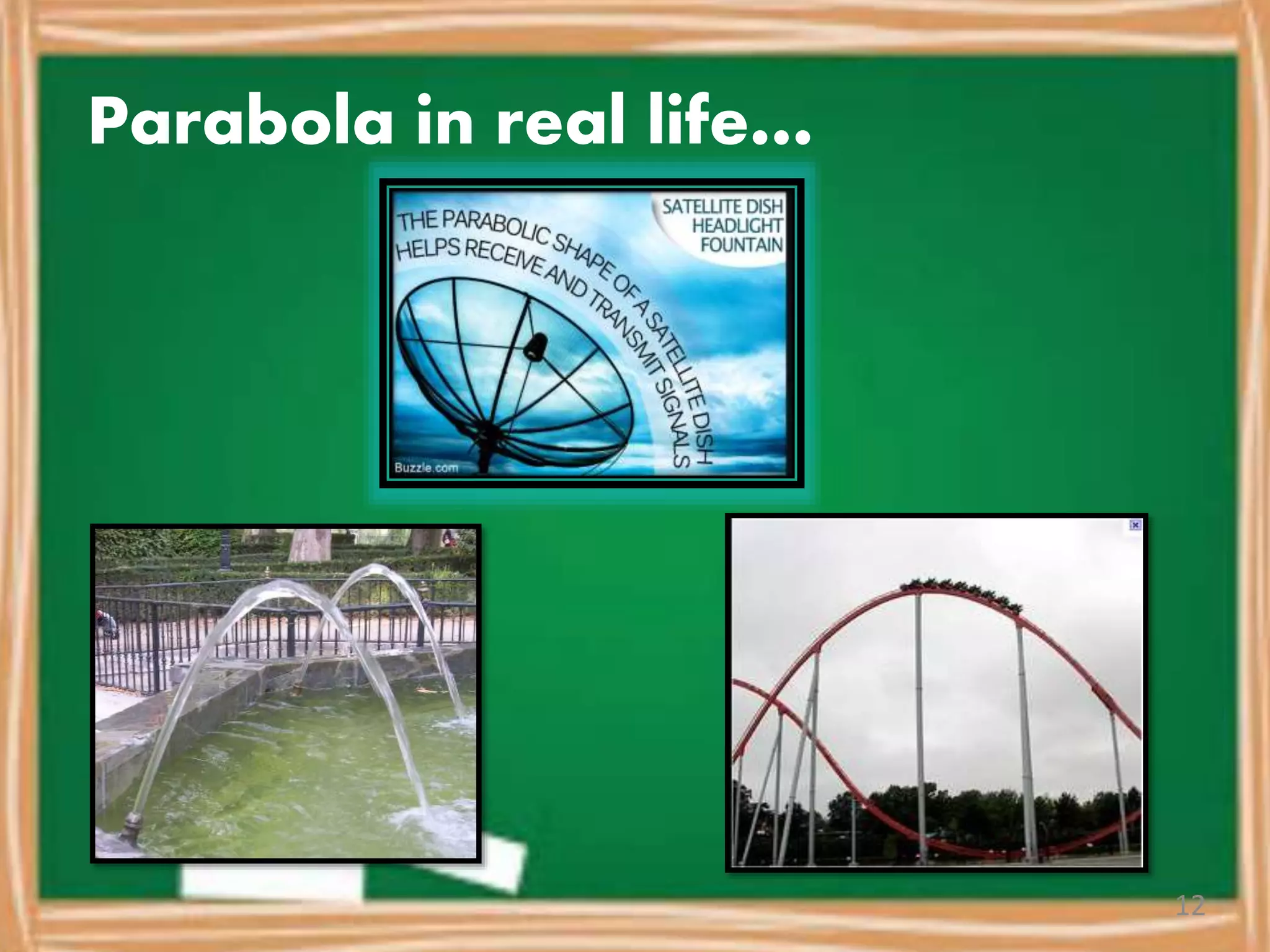 Parabola in real life…
12
 