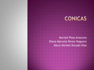Marisol Pisso Anacona
Diana Marcela Perea Noguera
Maryi Michell Dorado Dias

 