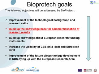 Bioindustry Park Silvano Fumero and bioPmed PPT