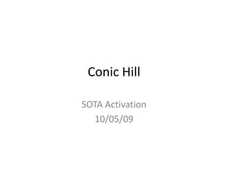 Conic Hill SOTA Activation 10/05/09 