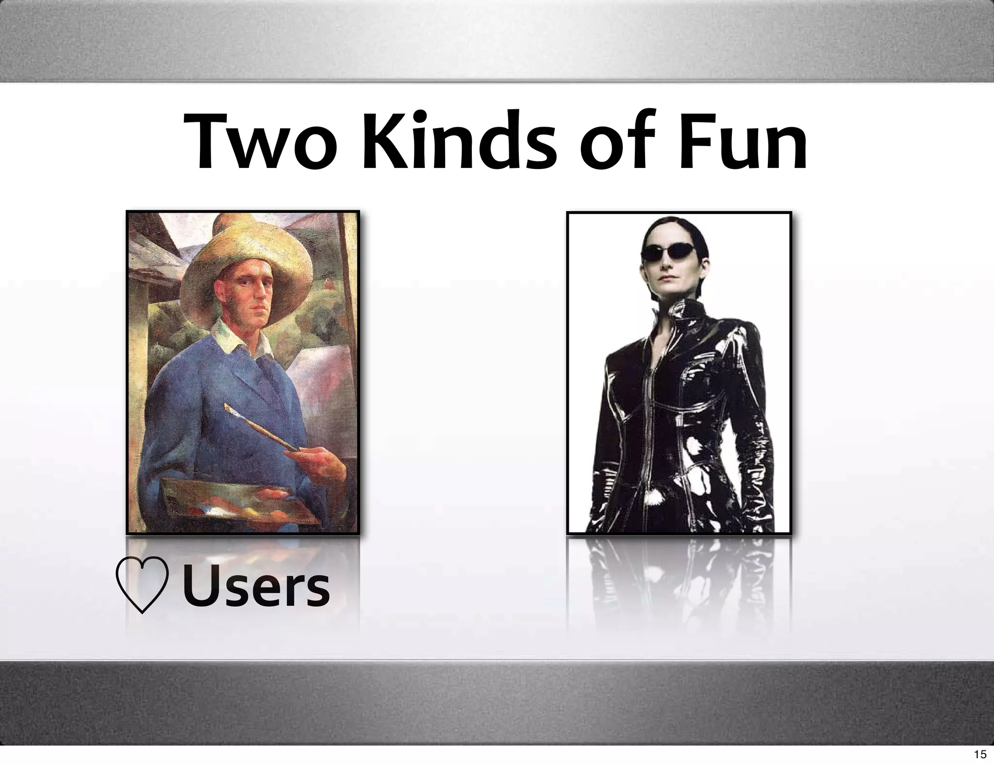 Two Kinds of Fun




Users

                   15
 
