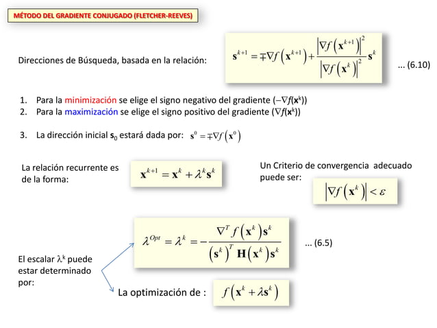 Método del Gradiente Conjugado PPT