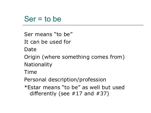 conjugate ser
