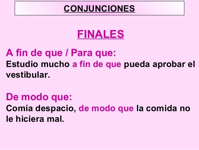Resultado de imagen de imagenes de conjunciones finales"