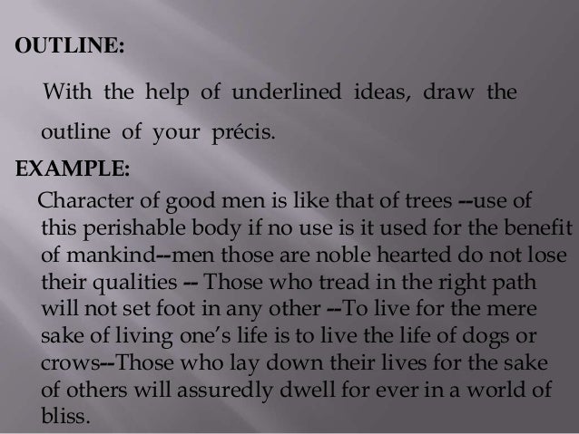 Essay and precis writing