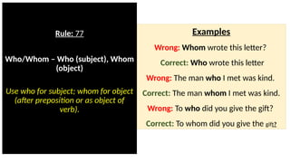 Who Examples Comprehensive English Grammar Rules and Usage for Effective ...