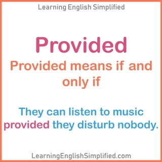 Providable Learn 15 highly useful Conjunctions in English | PDF