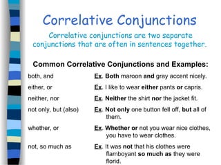 Similarly Conjunction conjunctions in the sentences.presentation | PPT