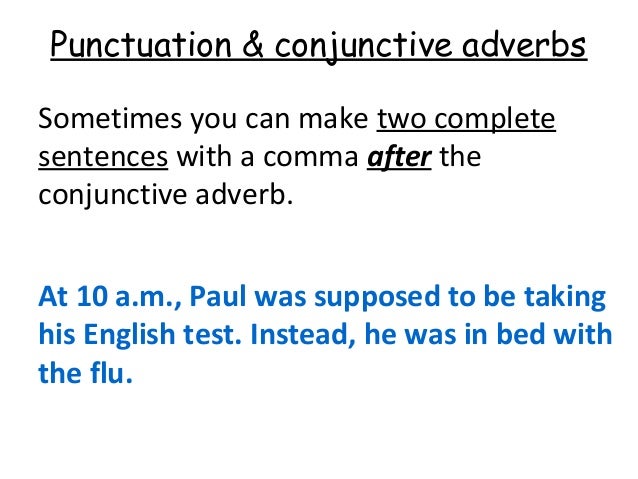 conjunctive adverbs notes