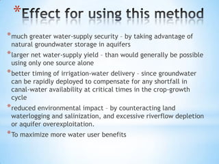 Conjunctive use of water and water budgeting | PPT