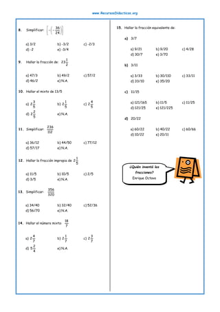 Conjunto De Los Numeros Racionales Para Segundo De Secundaria