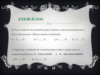 EXERCÍCIOS:
 