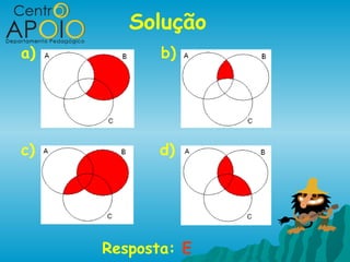 Solução
a)          b)




c)          d)




     Resposta: E
 