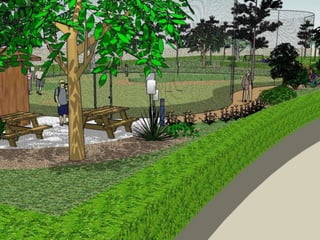 Pó de pedra – usado no percurso pedonal, ao longo de todo o recinto;