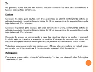  Garante o sucesso das plantaçõesAs árvores constituem elementos chave de estruturação do espaço, que para além do aspecto estético, a sua localização define-se pelas zonas de estar, possibilitando ensombramento nas mesmas.As espécies arbustivas e de revestimento do solo pretendem manter o interesse cénico ao longo de todo o ano.O relvado será composto por espécies rústicas, resistentes à seca e ao pisoteio.