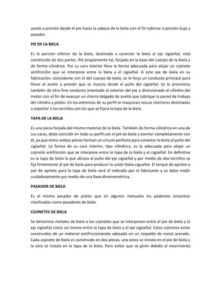 Conjunto movil de un motor