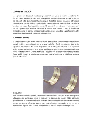 Conjunto movil de un motor