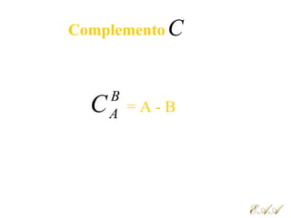 Complemento C
B
AC
EAAEAA
= A - B
 