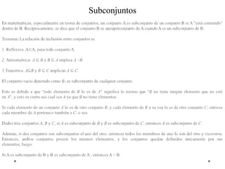 Subconjuntos
 