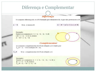 Diferença e ComplementarDiferença e Complementar
 