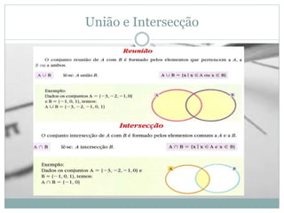 União e IntersecçãoUnião e Intersecção
 