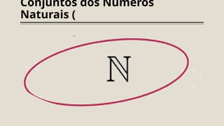 Conjuntos dos Números
Naturais (
 