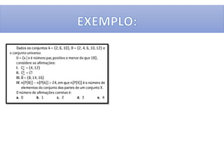 CONJUNTOS: tipos de conjuntos e suas definições