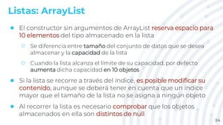 ConjuntosDatos, arrays, colecciones, listas, conjuntos y mapas | PDF