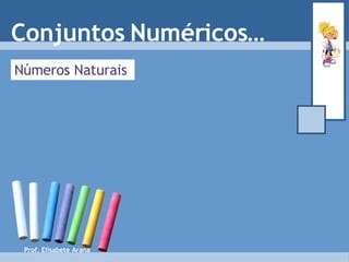 Prof. Elisabete Arana Números Naturais Conjuntos Numéricos… 