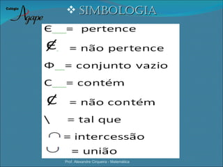  siMBoLoGia




Prof. Alexandre Cirqueira - Matemática
 