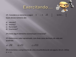 Números Racionais x Números Irracionais