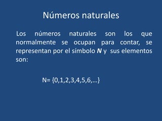 Conjuntos numéricos