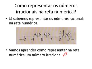 Conjuntos numéricos e intervalos na reta real