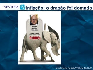 Inflação: o dragão foi domado Adaptado da Revista VEJA de 12-07-06 