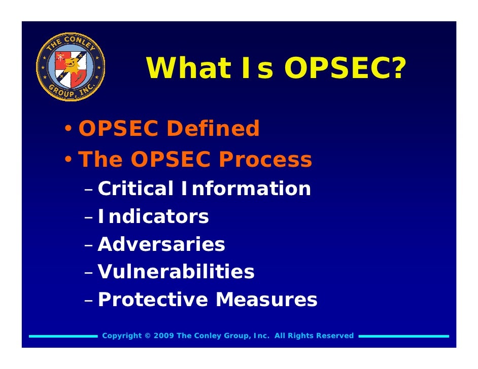 Conley Group Opsec Presentation