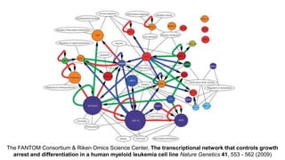 The FANTOM Consortium & Riken Omics Science Center, The transcriptional network that controls growth arrest and differentiation in a human myeloid leukemia cell line Nature Genetics41, 553 - 562 (2009) 
